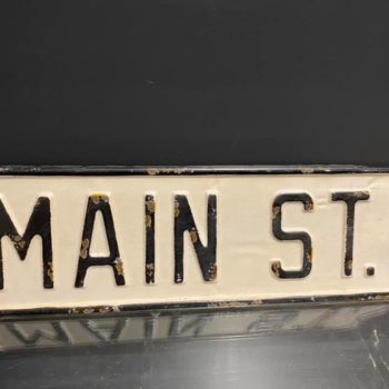 Metal Main St. sign