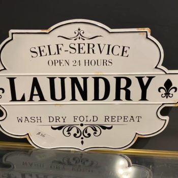 Self Service Laundry Sign
