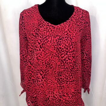 LILY MORGAN RED LEOPARD SHIRT