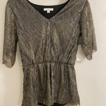 HALSTON GOLD SPARKLY TOP
