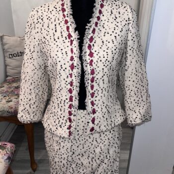 Rickie Freeman  Black & White Tweed Suit