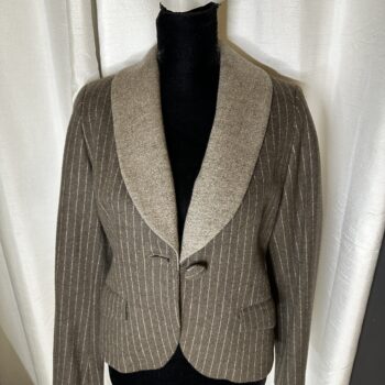 R.U BROWN PINSTRIPE BLAZER