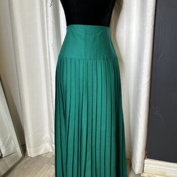 ANDREE ALEXIS VINTAGE GREEN PLEATED SKIRT